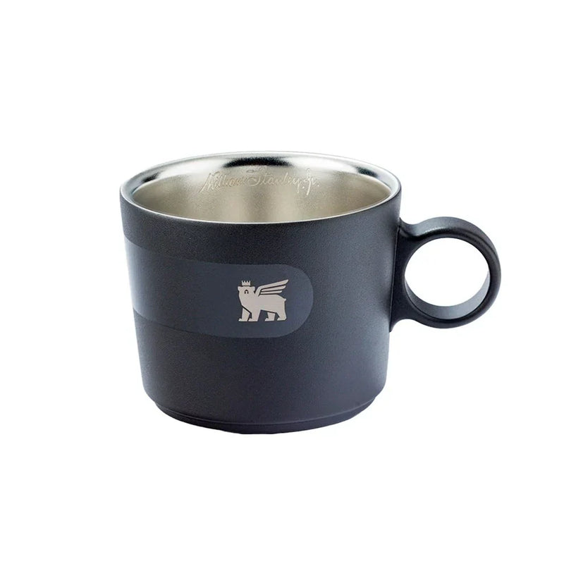 Caneca Daybreak Cappuccino com Pires Matte Black | 192ML