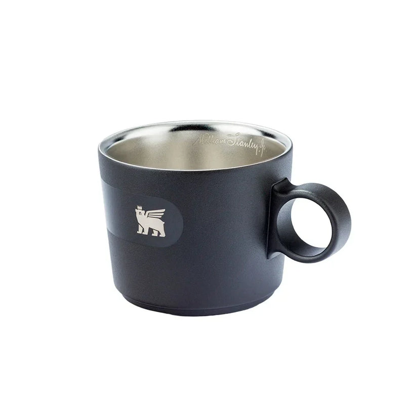 Caneca Daybreak Cappuccino com Pires Matte Black | 192ML