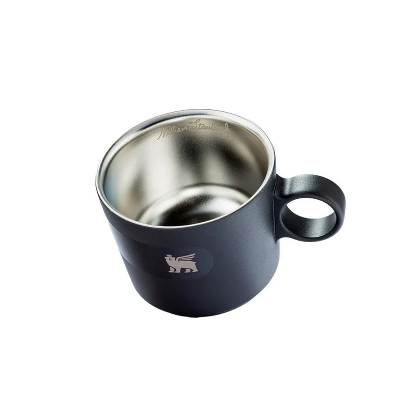Caneca Daybreak Cappuccino com Pires Matte Black | 192ML